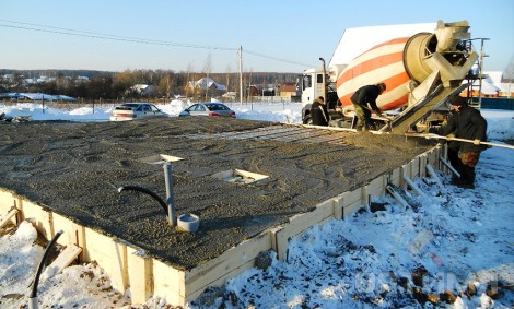 Возведение бетонных конструкций в зимний период.